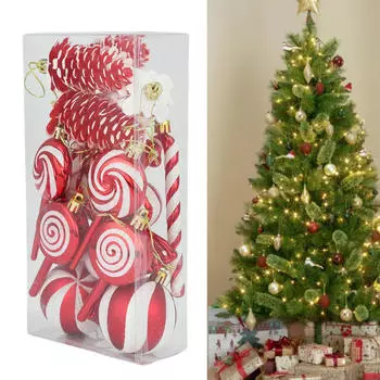 15 шт. Рождественские подвесные украшения леденцы своими руками подарки украшения шары для темно-синий