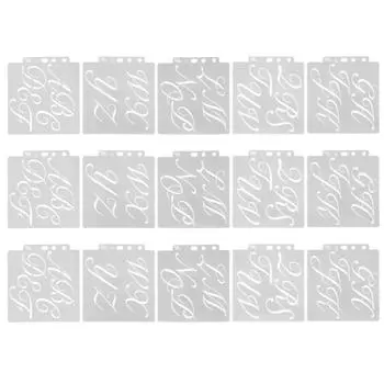 15 шт. Шаблон письма, полая многоразовая форма для рисования из ПЭТ, интересные принадлежности для изготовления открыток для искусства