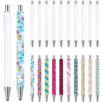 15 шт. сублимационных шариковых ручек, дизайн без зажима, сделай сам, офис, школа, канцелярские принадлежности, ручки, канцелярские принадлежности