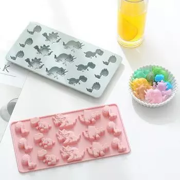 15 силиконовая форма для шоколада «Даже динозавр», форма для кубиков льда, «сделай сам», ароматическая гипсовая форма, легко снимается синий