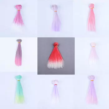 15 см * 100 см прямые волосы с градиентом DIY волосы/парики для куклы BJD 1/3 1/4 1/6