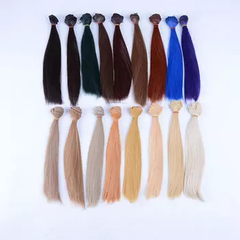 15 см * 100 см высокотемпературная проволока DIY парик из прямых волос для куклы 1/3 1/4 1/6 BJD