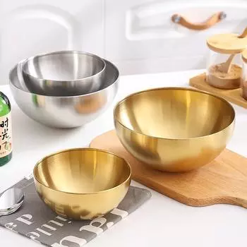 15 см/20 см/25 см миска из нержавеющей стали для фруктового салата суп рис лапша рамен миска многофункциональная миска для специй контейнер для смешивания продуктов