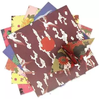 15 см 48 шт., бумага ручной работы, оригами, антикварная печать, производство любви, бумажные журавлики, специальные материалы, квадратные узоры, складные цветы