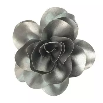 15 см большая брошь-цветок клипса атласная ткань французский цветок брошь ручной работы костюм свитер пальто украшения булавки броши темно-синий