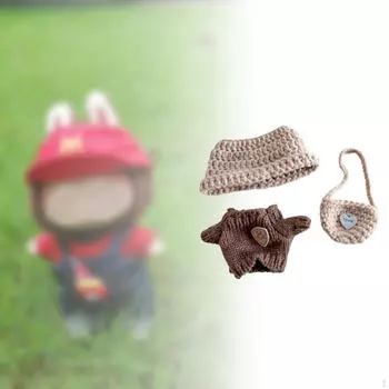 15 см большая плюшевая кукольная одежда, милые, мягкие игрушки модные аксессуары, sweater hat Bag