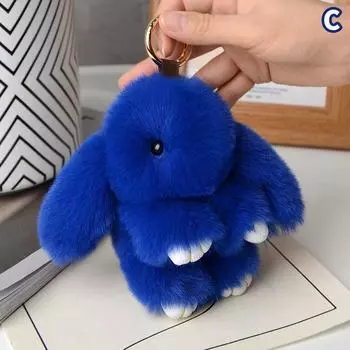 15 см брелок из меха кролика для женщин, сумка, брелок для автомобиля, подвеска, украшение, ювелирные сумки