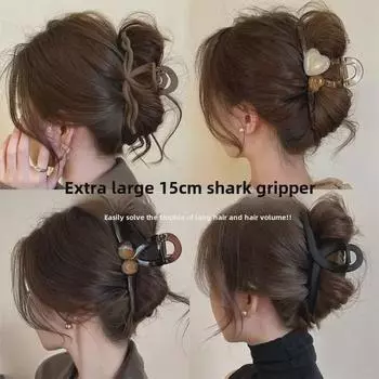 15 см черная матовая большая заколка для волос, высококачественная заколка в форме акулы для женщин.