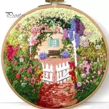 15 см дом/магазин DIY лента 3D набор для вышивания домашний декор рукоделие швейные ремесла 1