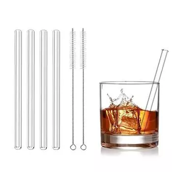 15 см короткие стеклянные трубочки 4 шт 6 дюймов многоразовые питьевые трубочки можно мыть в посудомоечной машине экологически чистые коктейльные трубочки для смузи молочных коктейлей