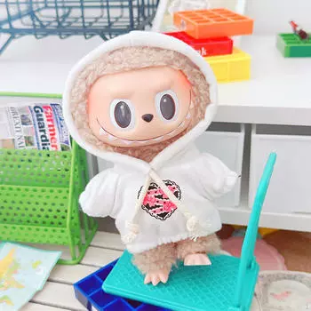 15 см Кукольная одежда Милая толстовка с капюшоном Мягкие игрушки Аксессуары белый