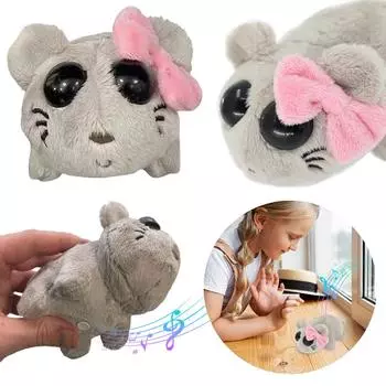 15 см мягкая плюшевая грустная игрушка хомяк с музыкой милый хомяк животное плюшевый кавайный грустный хомяк игрушка подарок на день рождения для детей