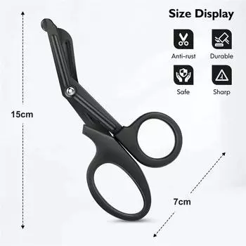 15 см Нержавеющая сталь Многофункциональные ножницы для марли Ножницы для оказания первой помощи Ножницы для травм Ножницы для выживания и спасения Медицинские ножницы розовый