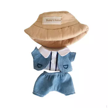 15 см плюшевая кукла одежда аксессуары фото реквизит модный костюм комплект костюмов denim overalls set