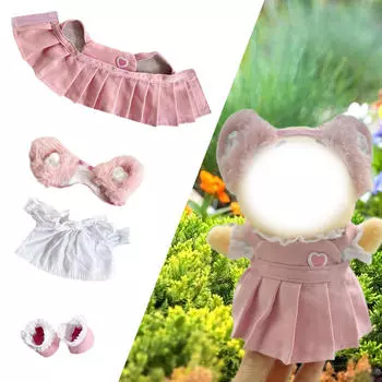15 см плюшевая кукольная одежда, аксессуары для игрушек-уточек, костюмы для модных девочек в подарок розовый