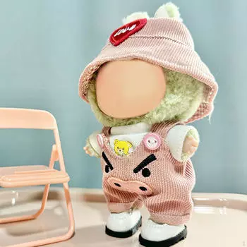 15 см плюшевая кукольная одежда, пара обуви из мультфильмов, шапка с рисунком красного сердца своими руками, брюки для наряда