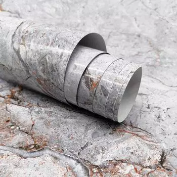 15 стилей, серые и белые мраморные обои, кухонный стол, шкаф, шкаф, ремонт, водостойкие художественные наклейки на стену