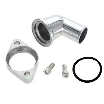 15° Swivel Polished Water Neck Thermostat Housing For SBC CBC Chevy 327 350 8459