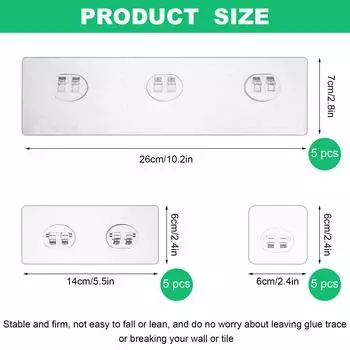 15 упаковок сменных самоклеящихся крючков для душевой кабины, водонепроницаемые самоклеящиеся наклейки на крючки