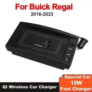 15 Вт автомобильное беспроводное зарядное устройство центральная консоль телефон зарядное устройство быстрая зарядка держатель для Buick Regal GS 2016-2023 чёрный