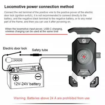 15 Вт беспроводное зарядное устройство держатель для телефона на мотоцикле USB QC2.0/3.0 поддержка мобильного телефона поддержка телефона на мотоцикле для электровелосипеда мотоцикла