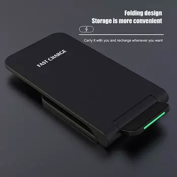 15 Вт Беспроводное зарядное устройство Подставка для телефона 15 14 13 12 11 Pro Phone Chargers Индукционная док-станция для быстрой зарядки чёрный