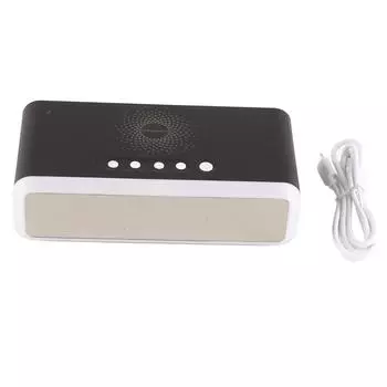 15 Вт будильник зарядное устройство HD дисплей отображение времени дата температура 4 яркость многофункциональный будильник чёрный