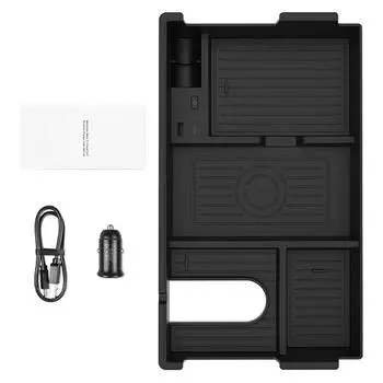 15 Вт QI беспроводная автомобильная центральная консольная зарядная подставка для телефона для Toyota Tundra 2007-2024 CHINA