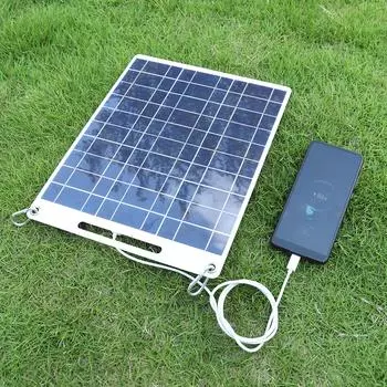 15 Вт солнечная панель 5 В поликремниевый двойной USB гибкий портативный уличный солнечный элемент автомобильный корабль кемпинг поход путешествия телефон зарядка