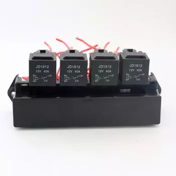 15 Way Blade Fuse Box Block Holder w/ 4 Way 12V 40A Relay for Car SUV Universal