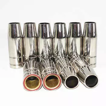15AK Газовое сопло MIG Сварочный аппарат Факел Защитная чашка 10pcs