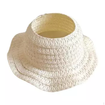 15cm 17cm Doll Hat Pretend Play Headgear Soft Stylish DIY Wide Brim Plush style A
