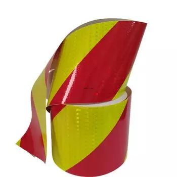 15cm*5m Reflective Tape Waterproof High Visibility Fluorescent Yellow-Black Heavy Duty Hazard Caution Warning Stickers For Truck