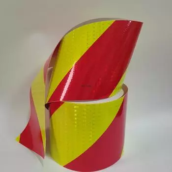 15cm*5m Twill Reflective Material Fluorescent Yellow-Red Tape Waterproof High Visibility Adhesive Warning Reflectors Car Sticker