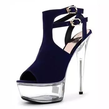 15Cm high stiletto shoes high heels women s shoes fish mouth hollow sandals hate the tide of high shoes 34