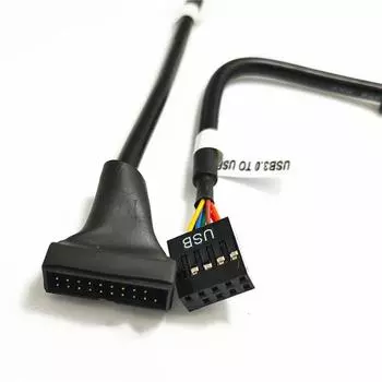 15cm PC Internal USB 2.0 9-pin Female to USB 3.0 19-pin Male Adapter Cable