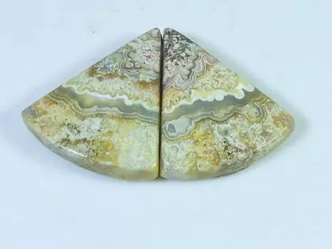 15Cts. Агат AAA Crazy Lace (17X20X03 мм каждый) Пара изысканных кабошонов SK-3069