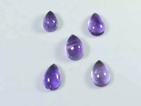 15Cts. Натуральный аметист грушевидный кристалл кабошон драгоценный камень 05 шт. лот 08X12MM RQ-1785
