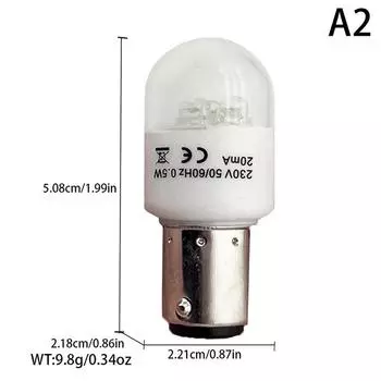 15D/E14 практичная швейная светодиодная лампочка 0,5 Вт 50/60 Гц 230 В бытовая лампа для замены лампочек для швейных машин 15D