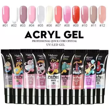 15g Poly Gel Nails Acrylgel Finger Extension Builder Gel накладные накладные ногти для DIY или маникюрного салона