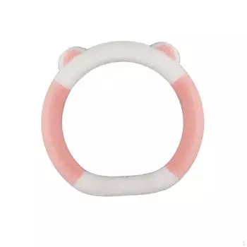 15inch Steering Wheel Cover for Winter Use, Soft Plush Car Accessory D Shape White Pink