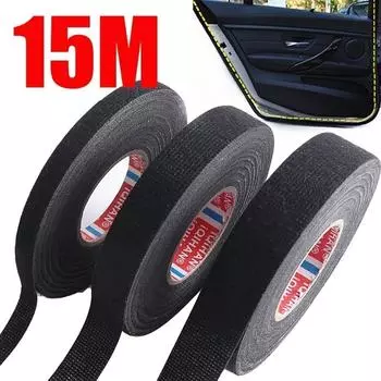 15M автомобильная фланелевая лента термостойкая огнестойкая защитная тканевая лента для жгутов проводов автомобиля самоклеящаяся противоударная автомобильная лента