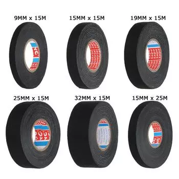 15M изоляционная лента для обмотки автомобильного ткацкого станка термостойкая лента для жгутов проводов клейкая ткань ткань Width-19MM