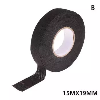 15M термостойкая клейкая тканевая лента для автомобильного жгута проводов, защита жгута проводов, отключение звука для устранения аномального шума 15MX19MM