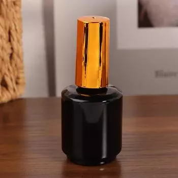 15Ml Empty Nail Polish Bottle With Brush Gold Cover Refill Bottle Glue Bottle Small Sample Nail Gel Polish Containers Glass прохладный черный