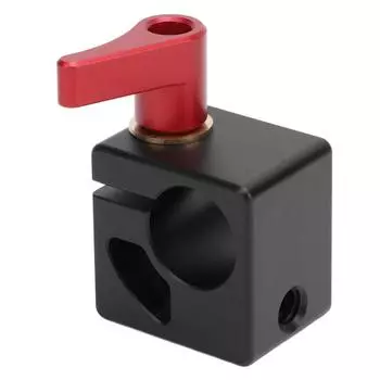 15mm Single Rod Clamp 1/4in 3/8in Thread Secure Connection Quick Release Aluminum Alloy for Camera S
