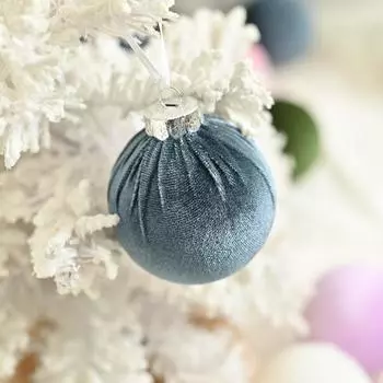 15pcs/box Velvet Christmas Ball Pendant 8cm Christmas Tree Decoration Ball Set With Gift Box 2024 New Year Xmas Decorative Balls 8cm