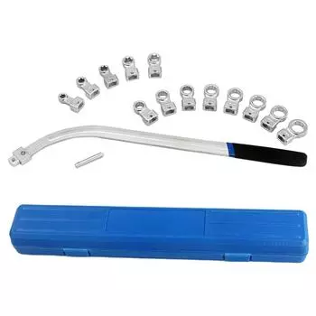 15Pcs E10/12/14/16/18 Belt Tightener Wrench Kit 12-Point 12-19mm Belt Installation Tool Repair