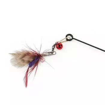 15pcs Random Small Bug Feather Cat Toy Replacement Head for Cat Teaser Stick Insect Pet Toy Accessory