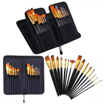 15 шт. / Наборы кистей для масляной живописи, принадлежности для акварельной живописи, набор кистей для масляной живописи чёрный